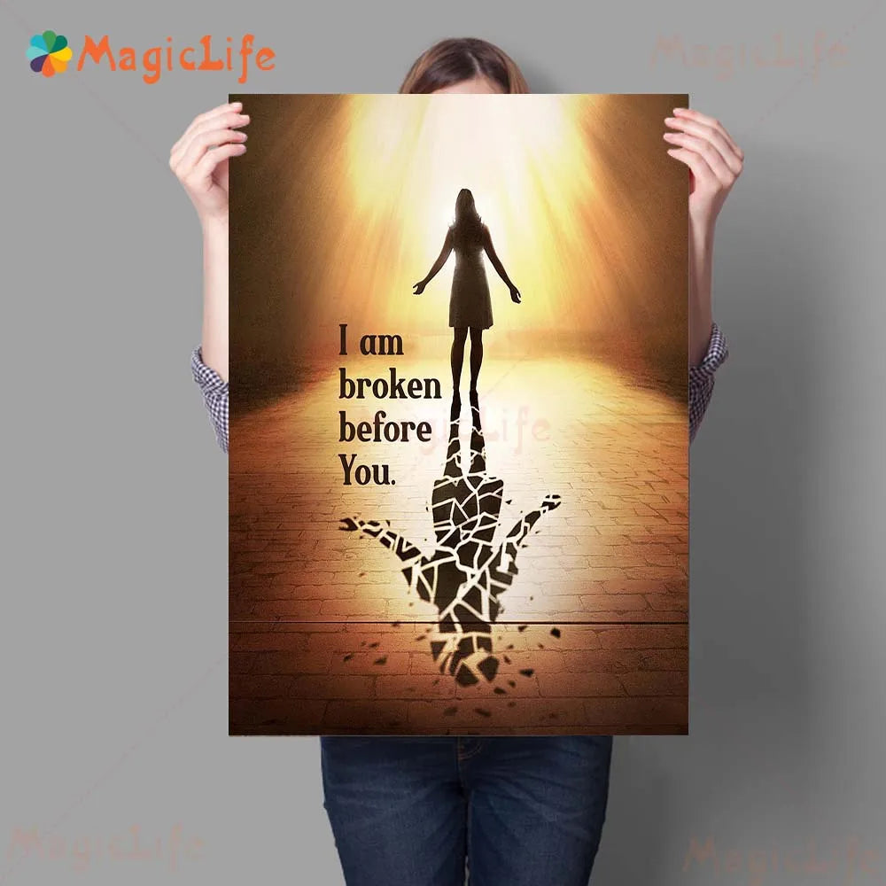 Power Of Faith Inspirational Quotes Wall Art Canvas Painting Biblical Instruction Art Poster And Print Home Decoration Unframed by Creative Vault Marketplace