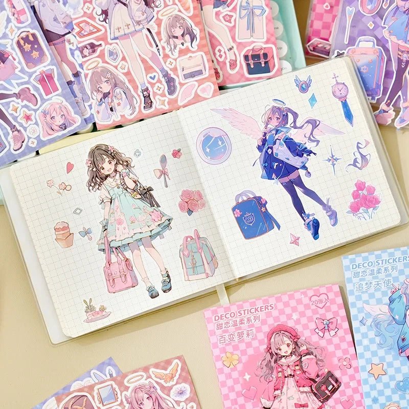 Journamm 20sheets Kawaii Stickers Book DIY Scrapbooking Collage Stationery Decor Junk Journal Cartoon Materials Stickers by Creative Vault Marketplace