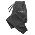 Women's Faith Letter Print Jogging Pants - Casual Comfort for Every Activity by Creative Vault Marketplace