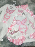 Newborn Baby Girl Coming Home Outfit – Elegant Comfort with Custom Name for Cherished Moments by Creative Vault Marketplace
