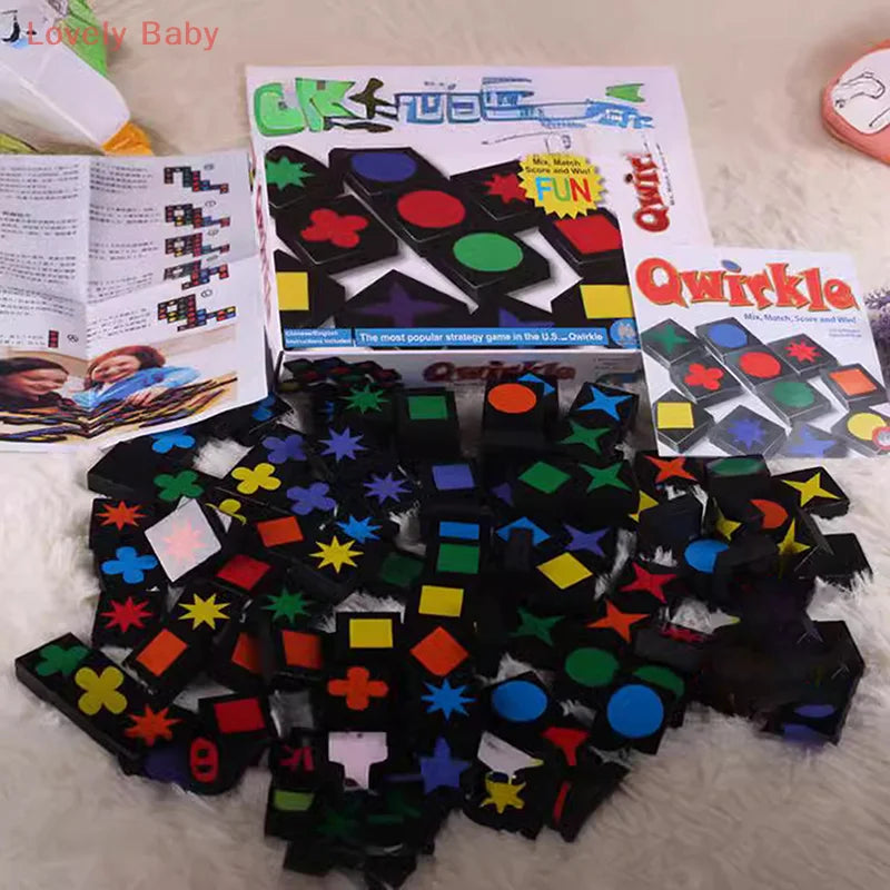 Christmas Gifts New Children's Educational Toys Qwirkle Wooden Chess Parent Child Interactive Games Children's Adult Toys by Creative Vault Marketplace