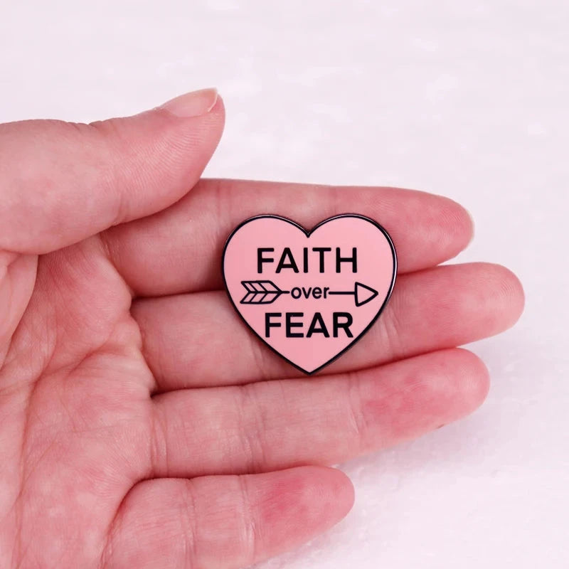 Heartfelt Christian Heart Enamel Pin for Faith and Inspiration by Creative Vault Marketplace