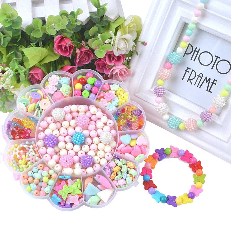 Children Creative DIY Beads Toy With Whole Accessory Set/ Kids Girls Handmade Art Craft Educational Toys for Gifts And Presents by Creative Vault Marketplace
