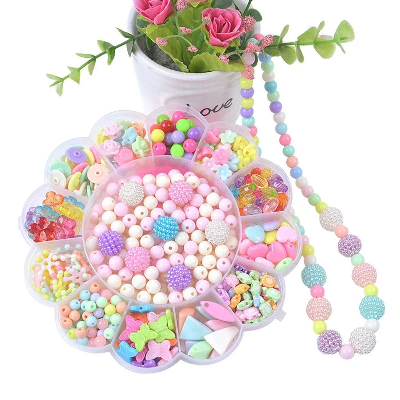 Children Creative DIY Beads Toy With Whole Accessory Set/ Kids Girls Handmade Art Craft Educational Toys for Gifts And Presents by Creative Vault Marketplace