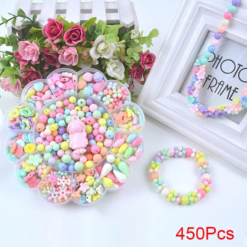 Children Creative DIY Beads Toy With Whole Accessory Set/ Kids Girls Handmade Art Craft Educational Toys for Gifts And Presents by Creative Vault Marketplace