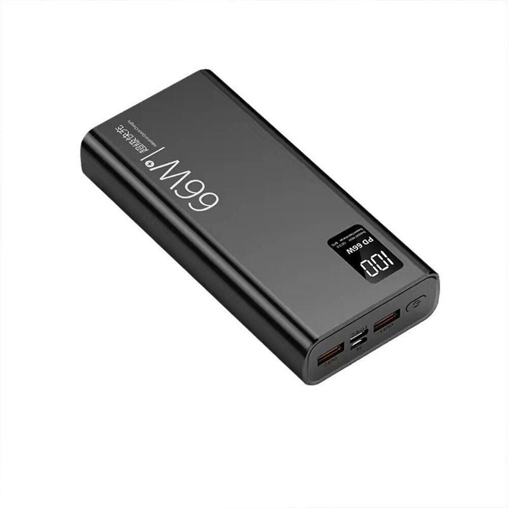 30000mAh 66W Portable Power Bank - Fast Charging USB LCD External Battery Charger For Smartphones, High Capacity Compatible by Creative Vault Marketplace