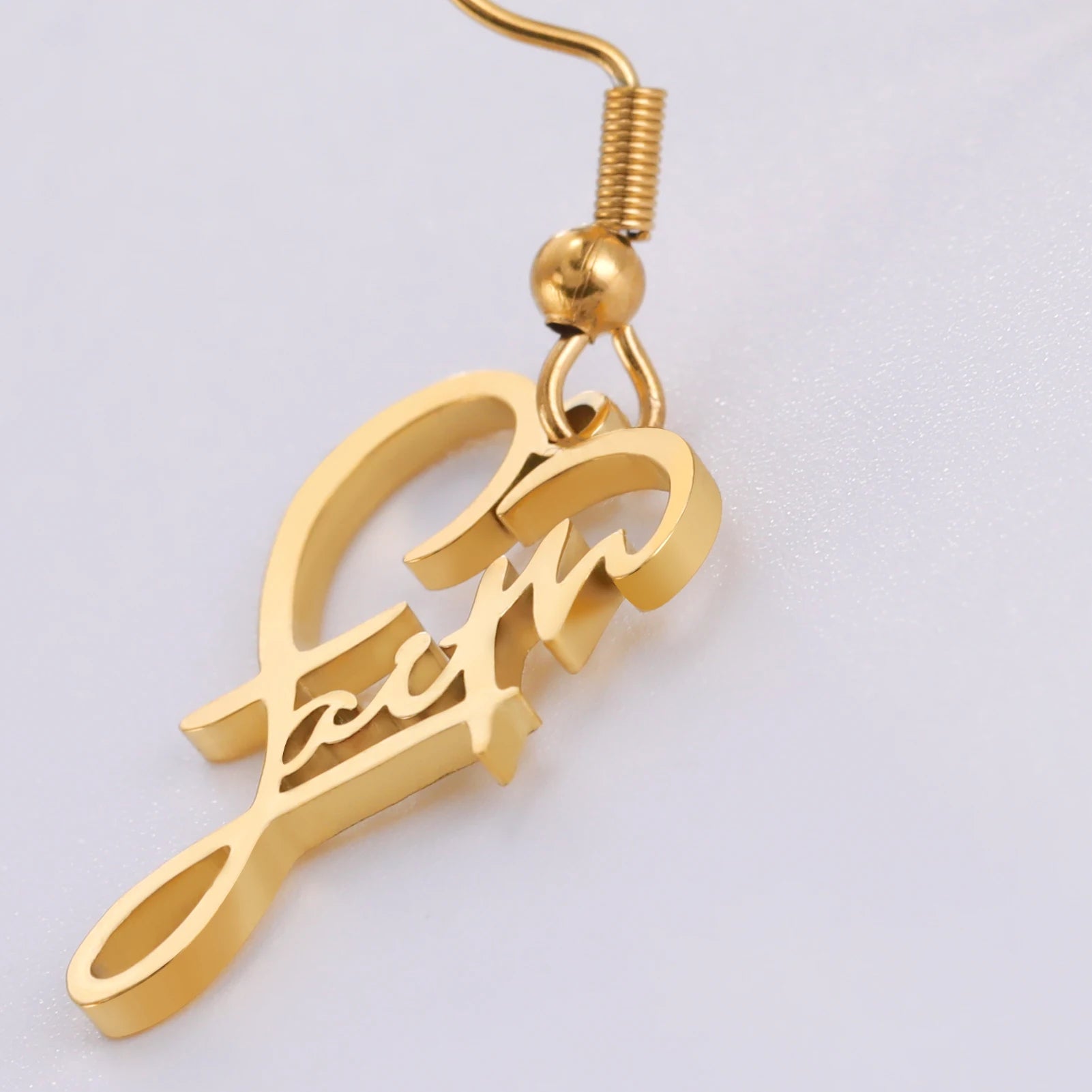 LIKGREAT Faith Heart Earrings Stainless Steel Jesus Love Family Dangle Earring Christian Inspirational Jewelry Birthday Gift by Creative Vault Marketplace