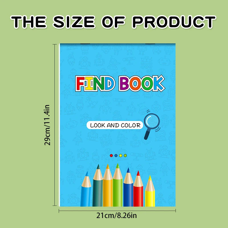 Fun visual books for children to find hidden items and color them in to enhance their attention and observation skills by Creative Vault Marketplace