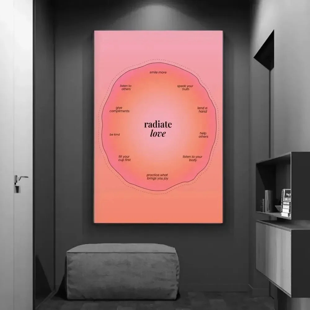 Fashion Retro Wall Art 70s Spiritual Energy Soul Universe HD Canvas Poster Print Living Room Bedroom Home Decor by Creative Vault Marketplace