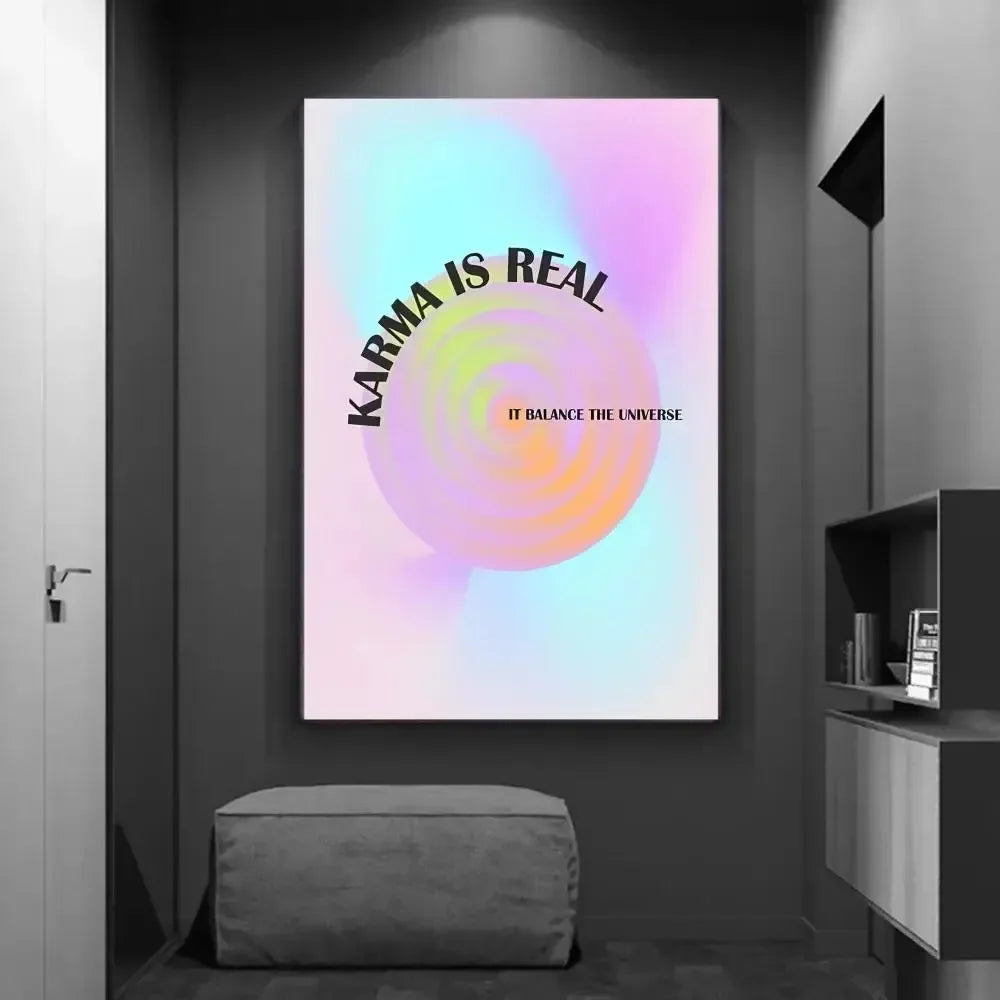 Fashion Retro Wall Art 70s Spiritual Energy Soul Universe HD Canvas Poster Print Living Room Bedroom Home Decor by Creative Vault Marketplace