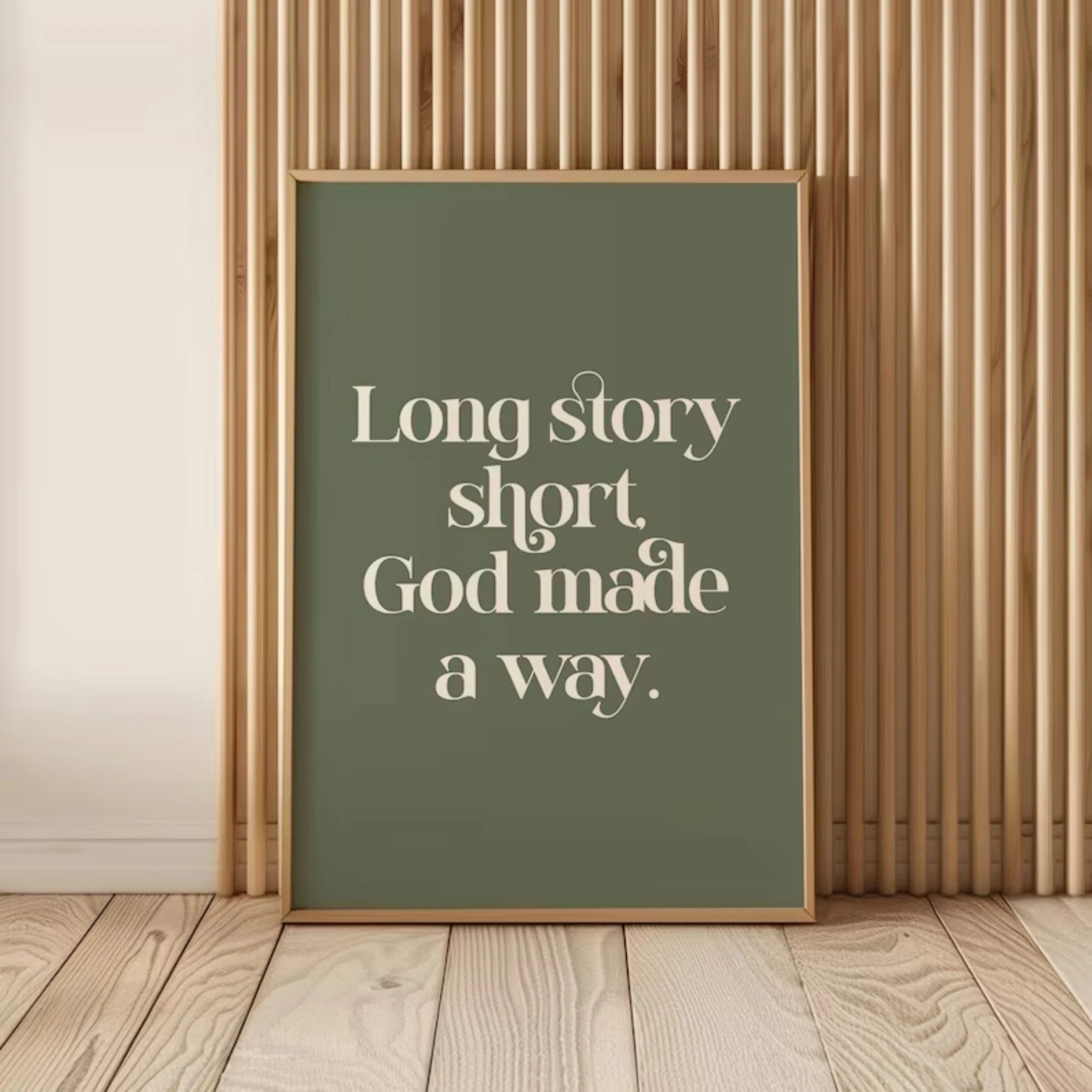 Long Story Short God Made A Way Christian Faith Wall Art Print Canvas Painting Poster Picture For Living Room,Bedroom Home Decor by Creative Vault Marketplace