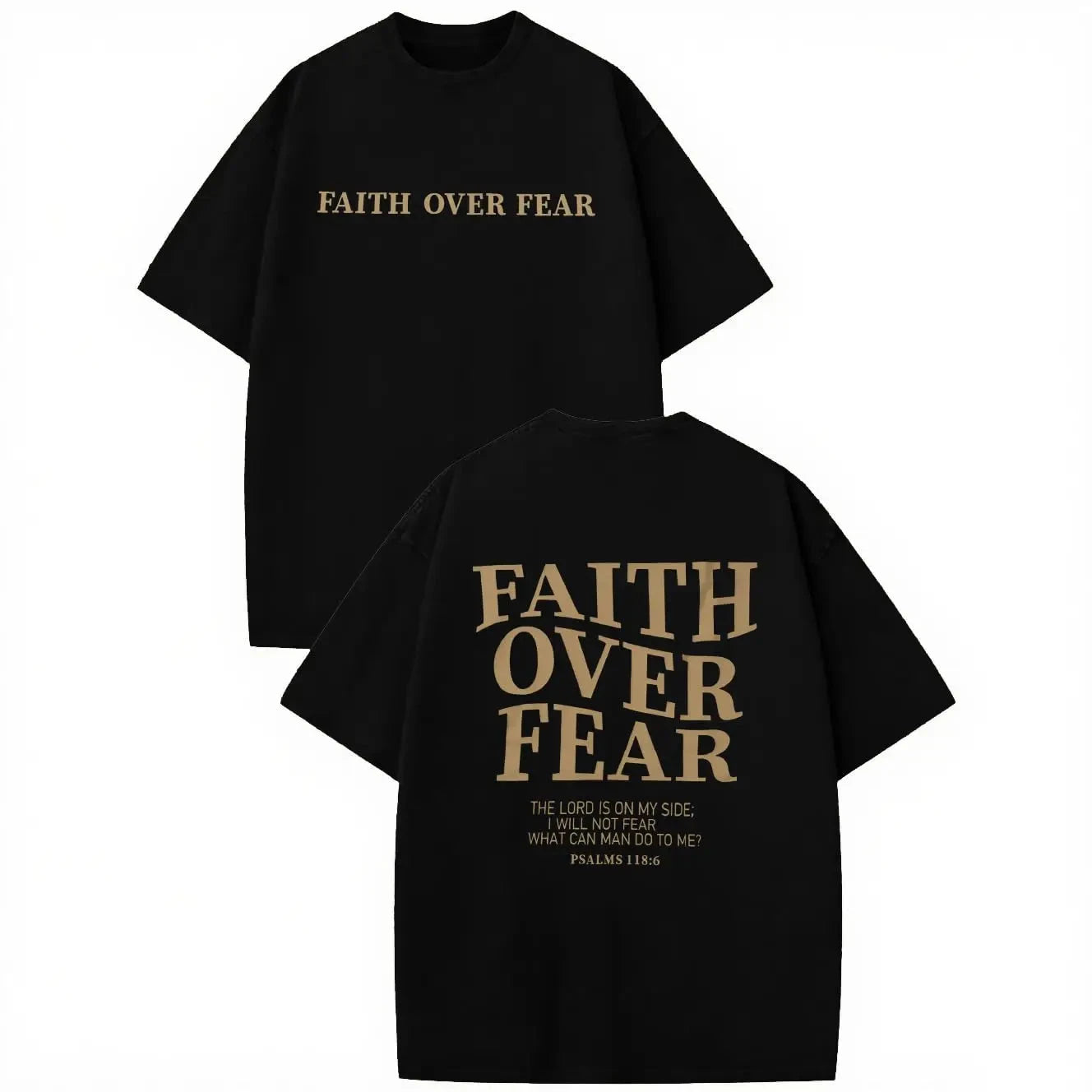Faith Over Fear Shirt - Empowering Men’s Graphic Tee for Workout & Everyday Wear by Creative Vault Marketplace