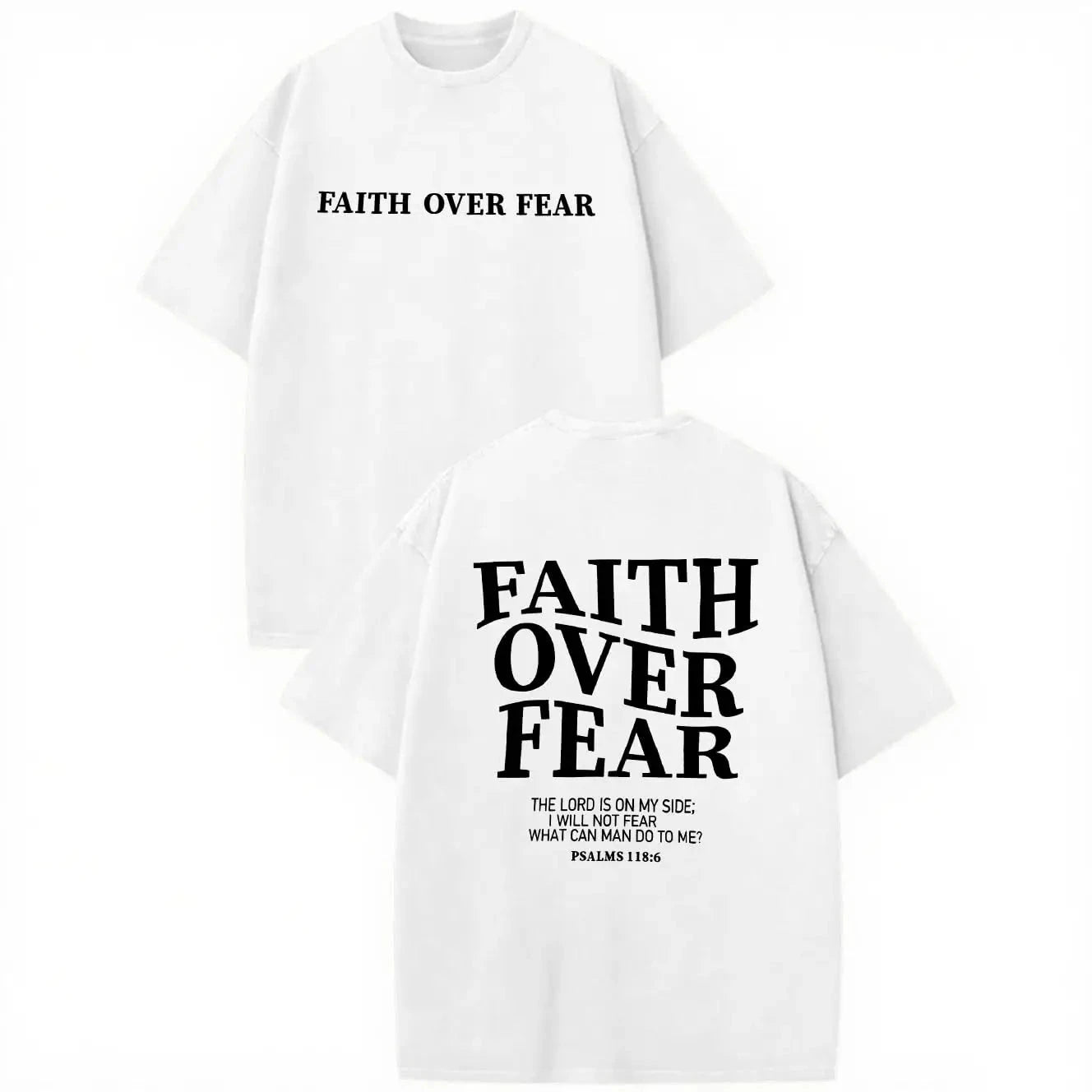 Faith Over Fear Shirt - Empowering Men’s Graphic Tee for Workout & Everyday Wear by Creative Vault Marketplace