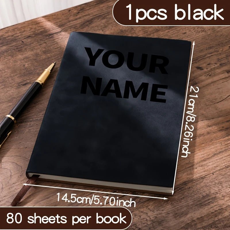 Personalized Journal with Custom Text, Name and Birthday Date for Students, Work and Daily Notes by Creative Vault Marketplace
