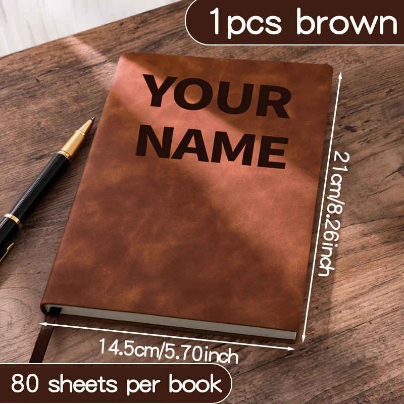 Personalized Journal with Custom Text, Name and Birthday Date for Students, Work and Daily Notes by Creative Vault Marketplace