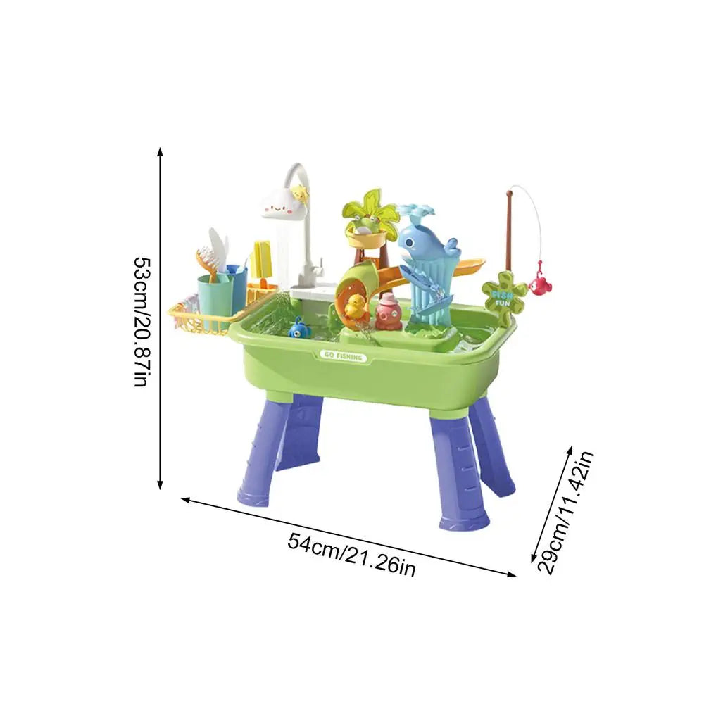 Children's Kitchen Toys Electric Fun Water Play Water Wash Basin Fishing Dishwashing Home Role-Playing Baby Early Education Toys by Creative Vault Marketplace