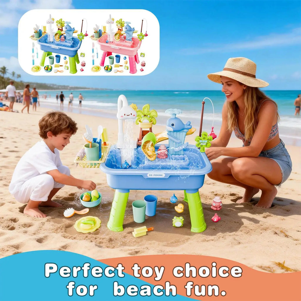 Children's Kitchen Toys Electric Fun Water Play Water Wash Basin Fishing Dishwashing Home Role-Playing Baby Early Education Toys by Creative Vault Marketplace