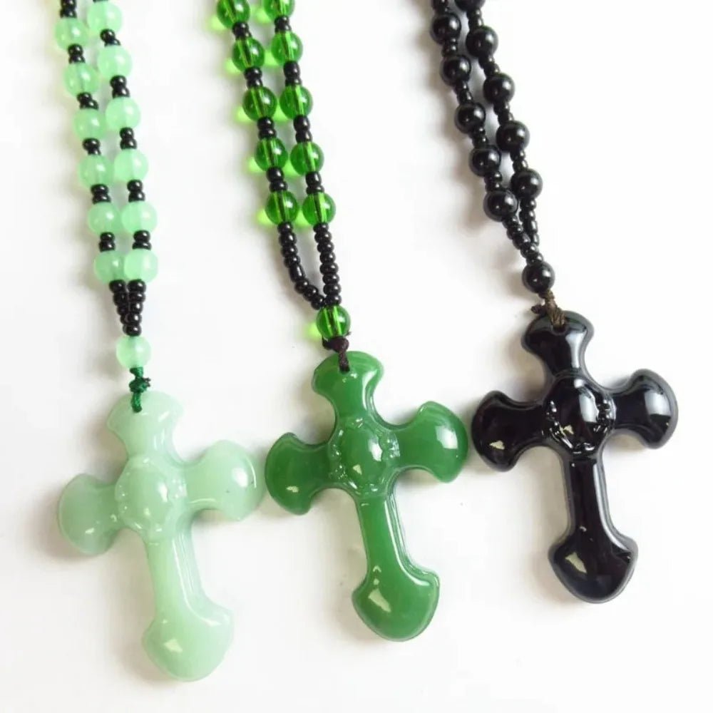 Fashion Making Jewelry Jade Cross Jewelry Accessories Amulet Jewelry Fashion Pendant Classic Religious Style by Creative Vault Marketplace