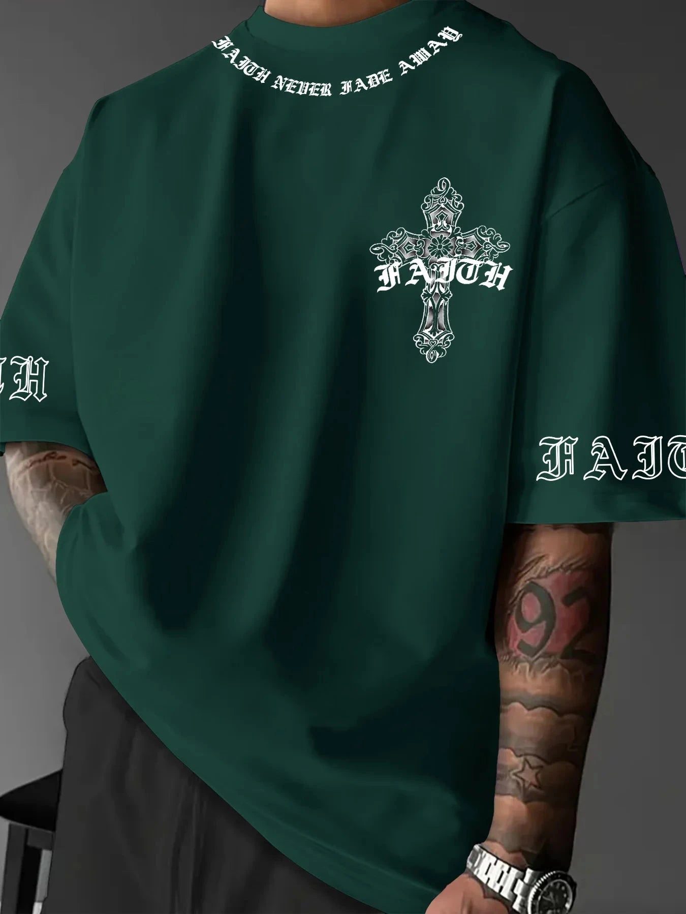 Men's Gothic Cross T-shirt - Embrace Style and Faith with Every Wear by Creative Vault Marketplace