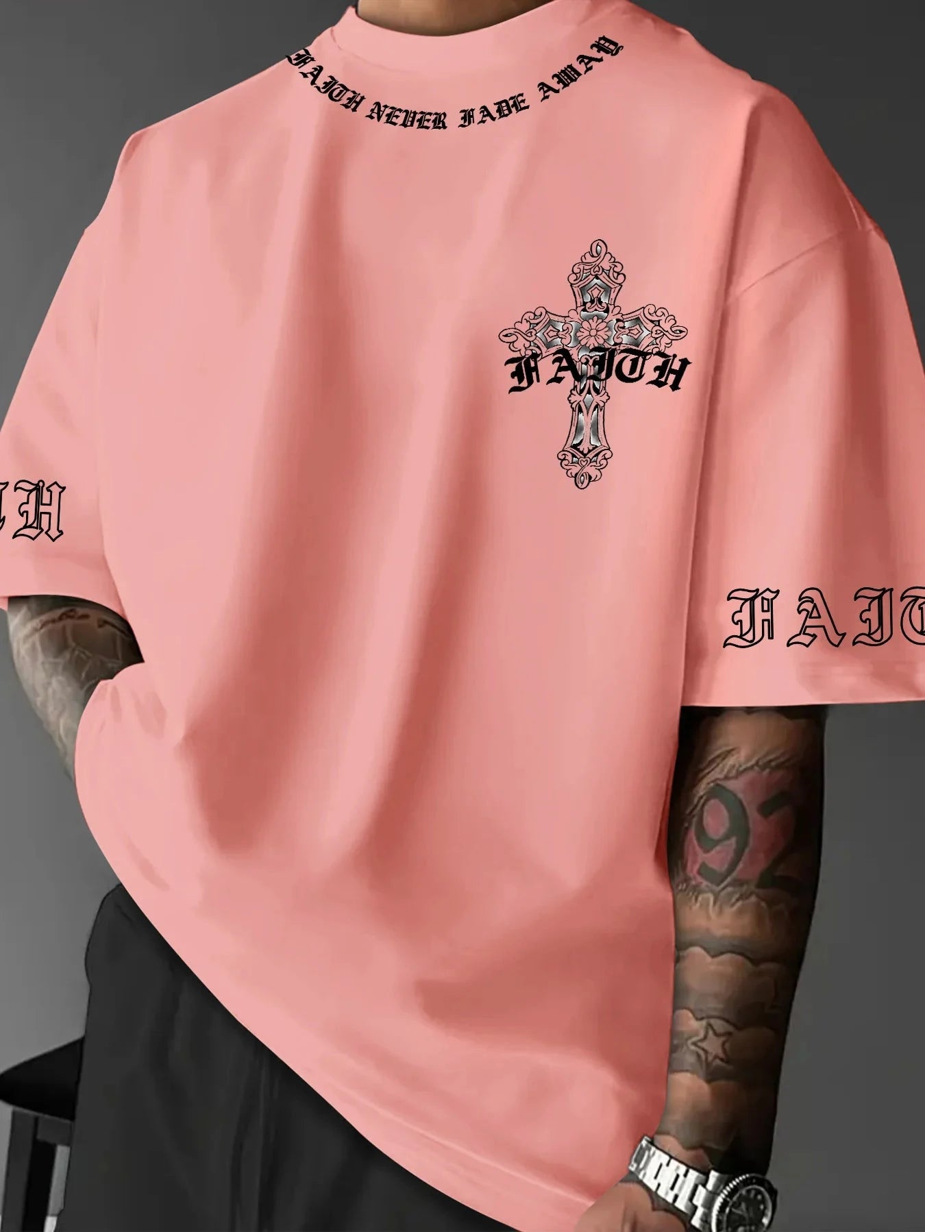 Men's Gothic Cross T-shirt - Embrace Style and Faith with Every Wear by Creative Vault Marketplace
