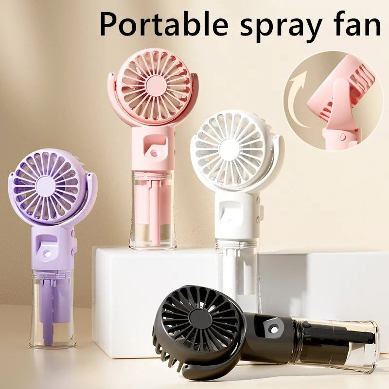 Stay Cool Anywhere: Portable Handheld Mist Fan for Summer Comfort by Creative Vault Marketplace
