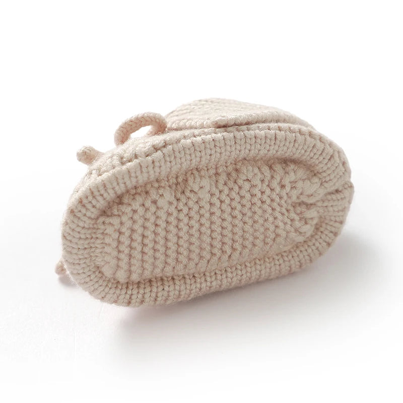 Baby Shoes Knitted Infant Child Bed Footwear 0-18M Cute Turn-down Breathable Newborn Boys Girls Walk Boots Fashion Solid Bandage by Creative Vault Marketplace