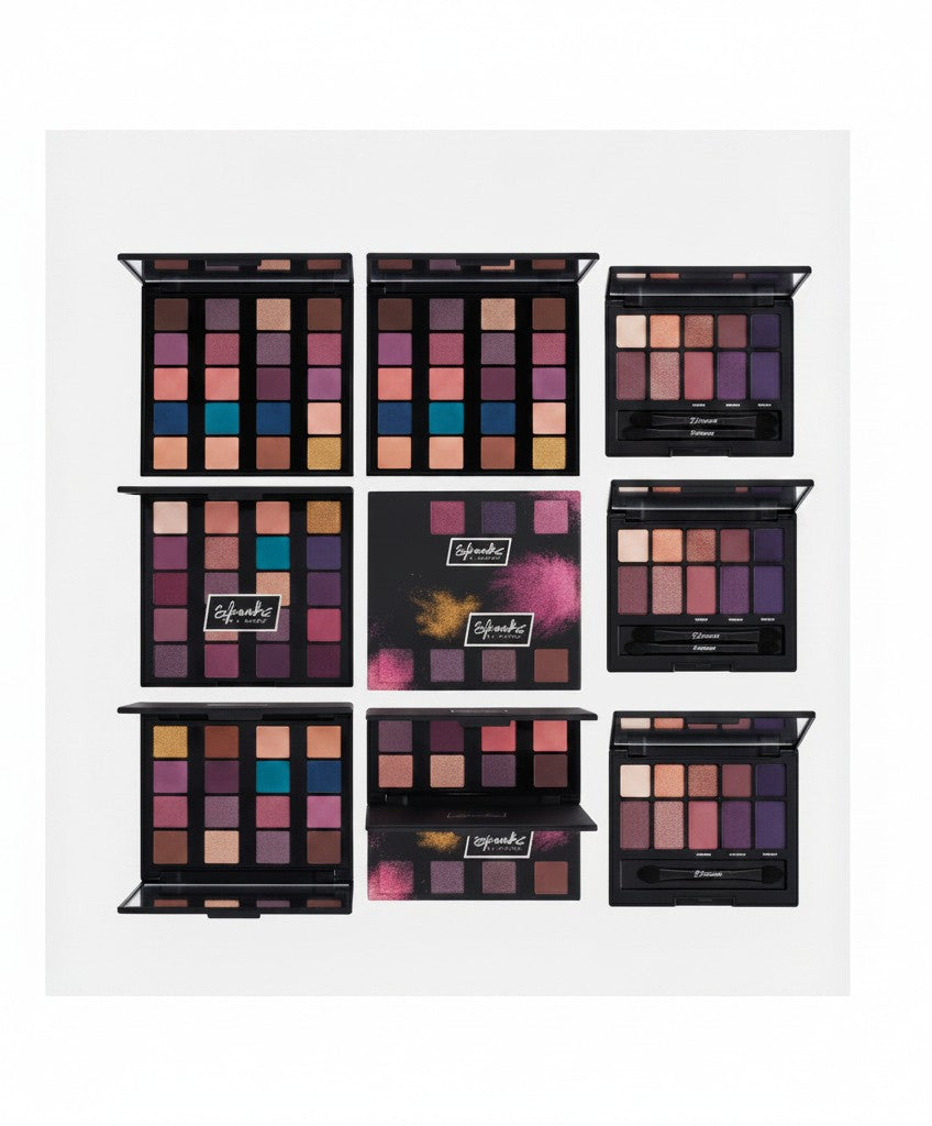 Creative Vault Marketplace Sleek Make Up High Flyer eyeshadow palette collection featuring bold purple, pink, and blue shades.