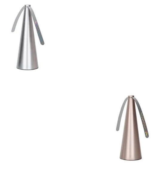 Creative Vault Marketplace insect away air fans in silver and rose gold for repelling flies on dining tables