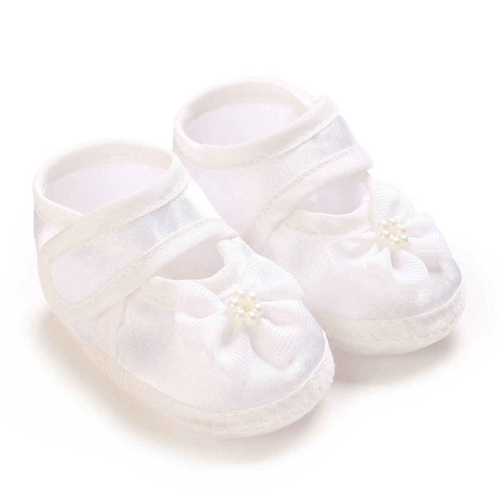 Newborn Baby Baptismal Shoes First Pair For Newborn Boys And Girls Soft Soled Baby Walking Shoes by Creative Vault Marketplace