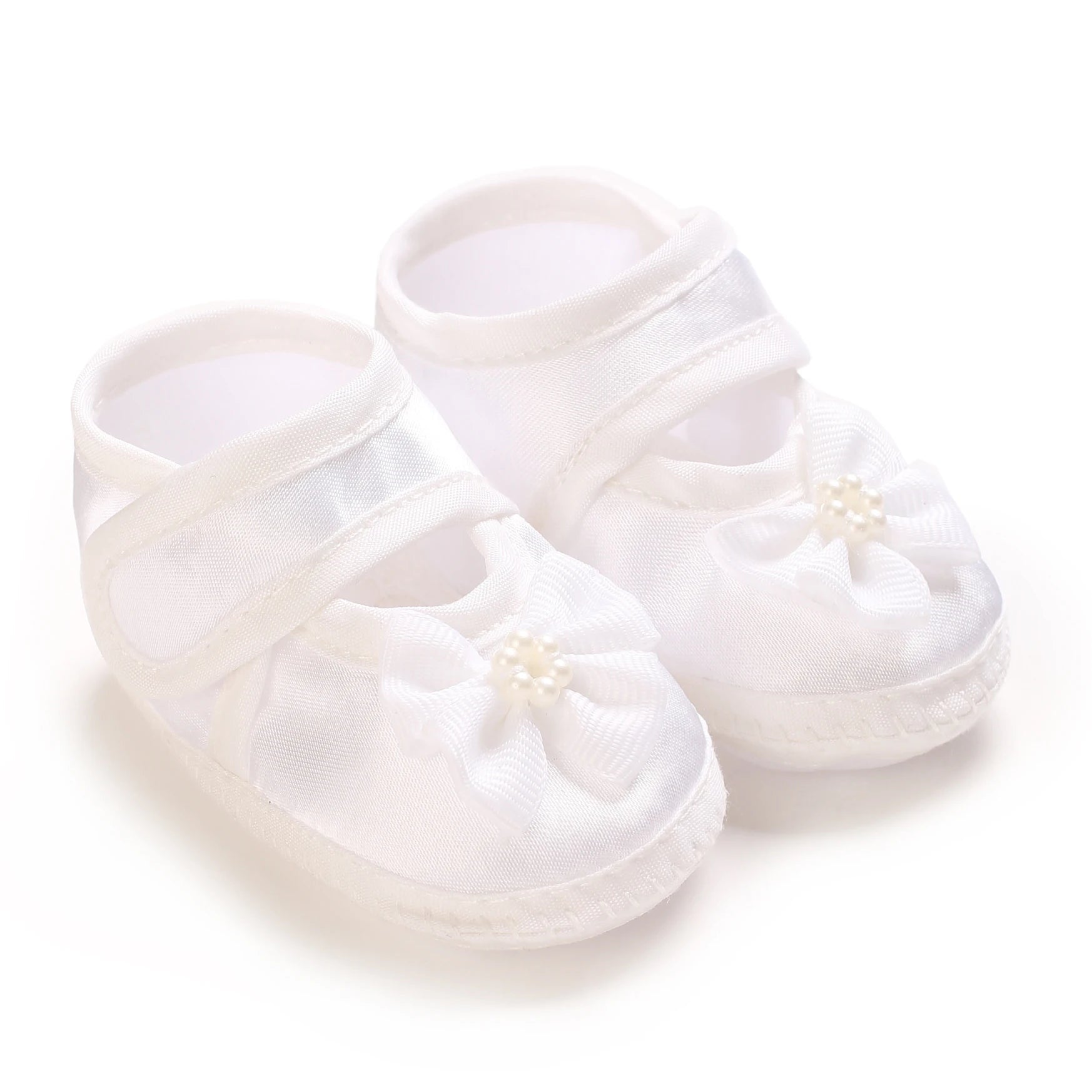 Newborn Baby Baptismal Shoes First Pair For Newborn Boys And Girls Soft Soled Baby Walking Shoes by Creative Vault Marketplace