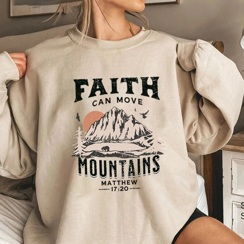 Embrace Your Faith with Our Trendy Christian Faith Sweatshirt for Women by Creative Vault Marketplace