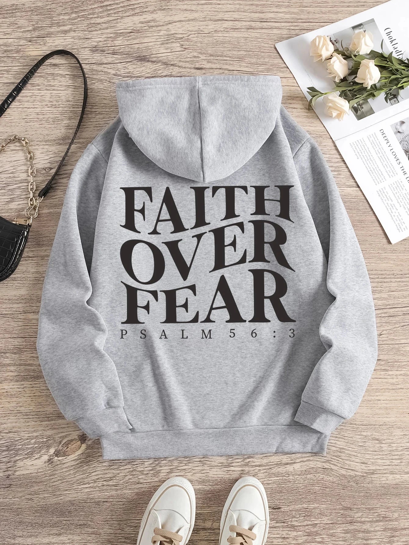 Faith over fear Christian Hoodie Christian hoodie Jesus hoodie Fashion hoodie Bible Verse Men and women can be aesthetic 2024 by Creative Vault Marketplace