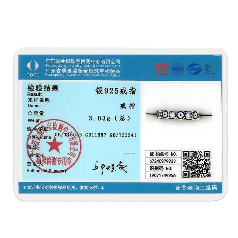 Original 925 Sterling Silver Rings Blue Eye of Faith Zircon Rings For Women Girls Jewelry Birthday Anniversary Gifts by Creative Vault Marketplace