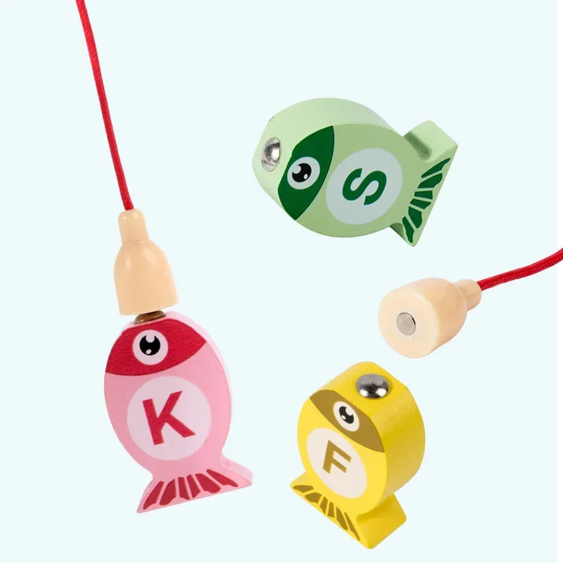 Children Wooden Fishing Game Toys Gift Early Education Alphabet Numeric Cognitive Toys Children Interactive Games Toys for Gifts by Creative Vault Marketplace