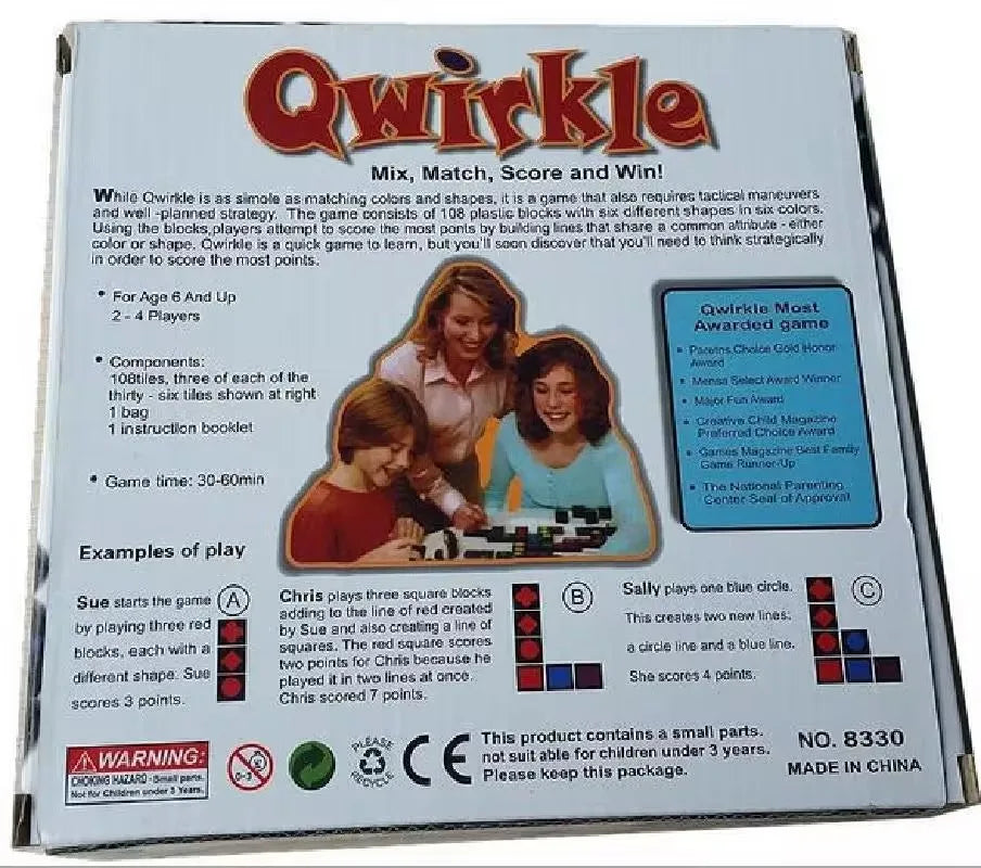 2024 New Children's Educational Toys Qwirkle Wooden Chess Parent Child Interactive Games Children's Adult Toys Christmas Gifts by Creative Vault Marketplace