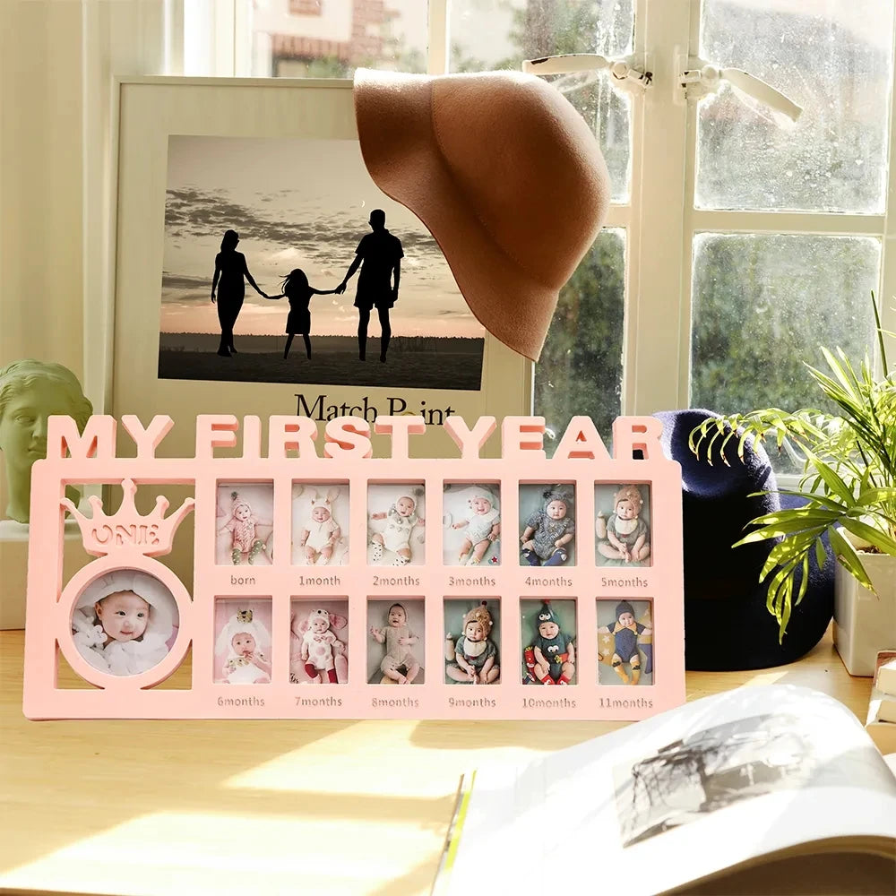 Baby Keepsake Frame 0-12 Months Pictures My First Year Photo Frame Newborn Memory Gifts by Creative Vault Marketplace