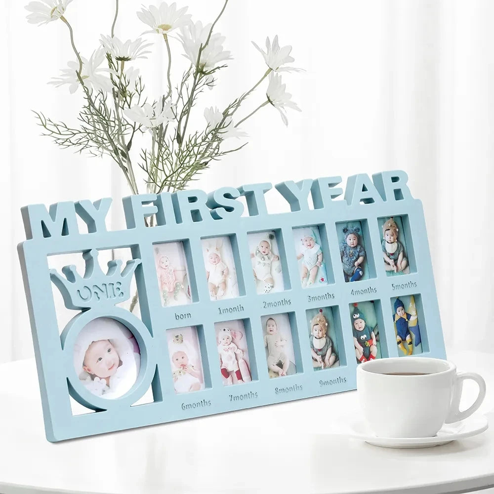 Baby Keepsake Frame 0-12 Months Pictures My First Year Photo Frame Newborn Memory Gifts by Creative Vault Marketplace