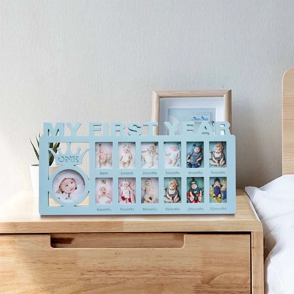 Baby Keepsake Frame 0-12 Months Pictures My First Year Photo Frame Newborn Memory Gifts by Creative Vault Marketplace