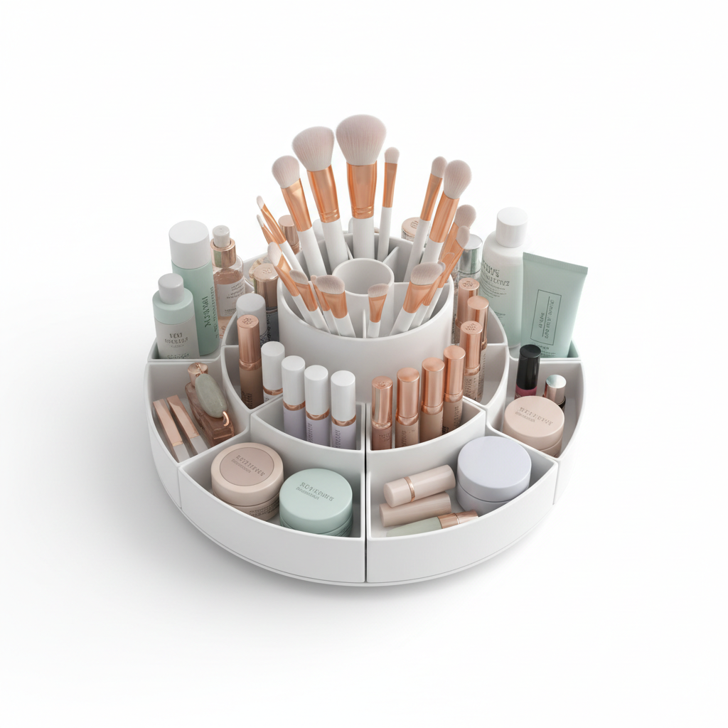 360° Rotating Makeup Organizer: Revolutionize Your Beauty Routine by Creative Vault Marketplace