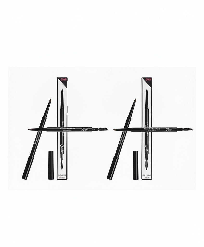 Creative Vault Marketplace Sleek MakeUP micro fine brow pencil with spoolie brush for natural matte brow definition