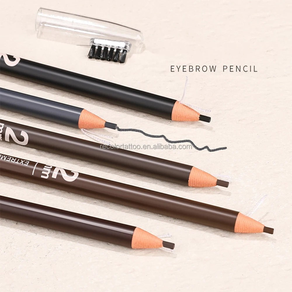 Creative Vault Marketplace waterproof microblading eyebrow pencils with fine 2.0mm tips in various brown and black shades