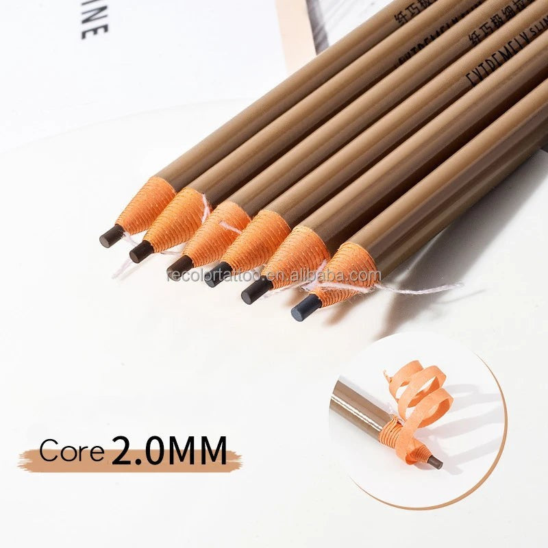 Creative Vault Marketplace waterproof microblading eyebrow pencils with 2.0mm fine tips and paper-roll design