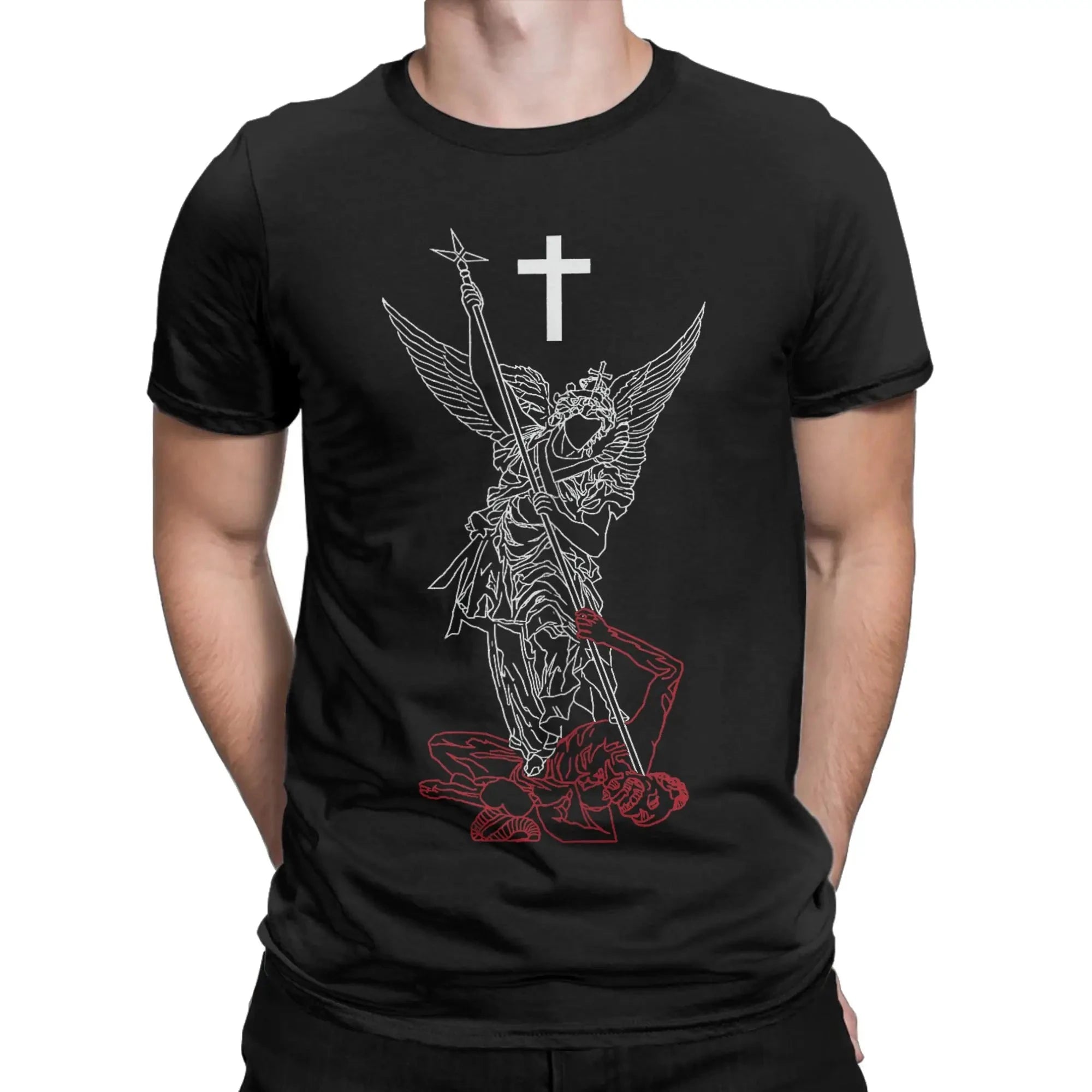 Saint Michael Archangel T-Shirt: Empower Your Spirit with Every Wear by Creative Vault Marketplace