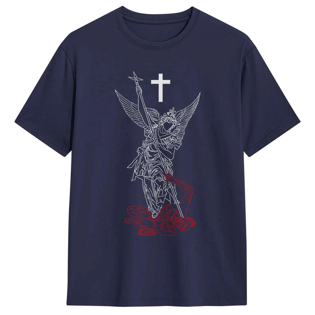 Saint Michael Archangel T-Shirt: Empower Your Spirit with Every Wear by Creative Vault Marketplace