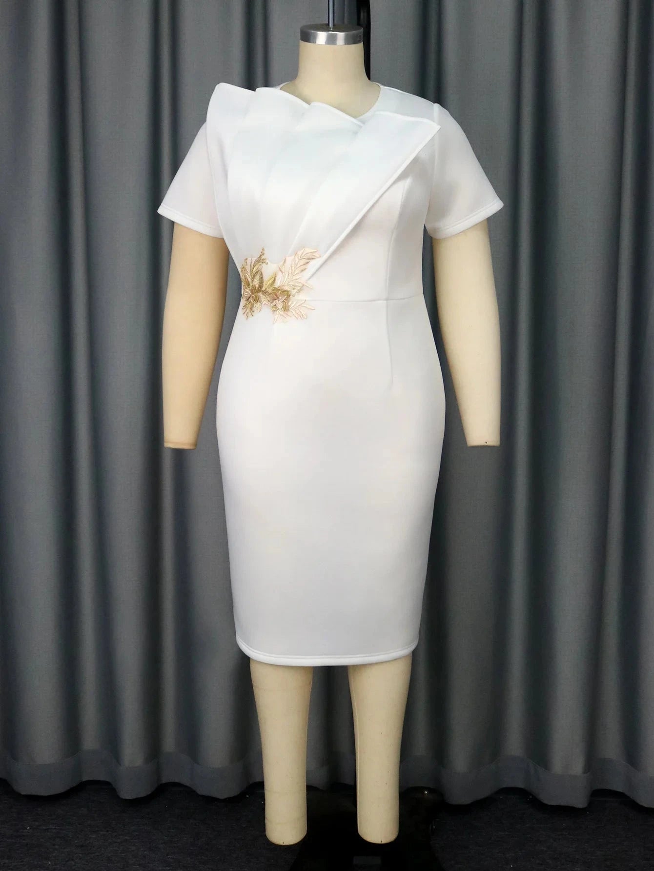 Elegant African Style Church Dresses for Women - Classy Party Bodycon with Lace Appliques by Creative Vault Marketplace