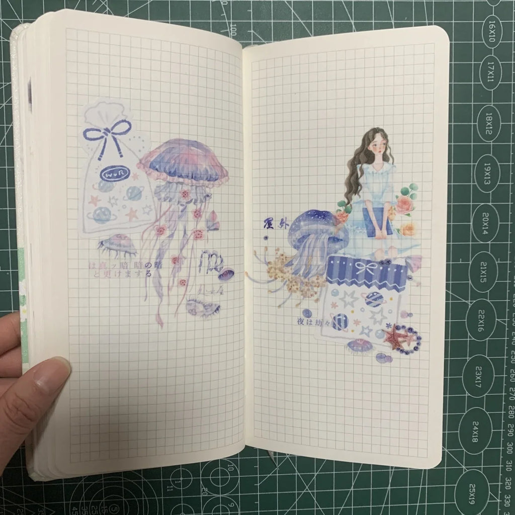 Weekly Planner Journal Notebook ‌Stylish Minimalist Cute Planning Diary Creative Portable Small Grid Notebooks Diary Stationery by Creative Vault Marketplace