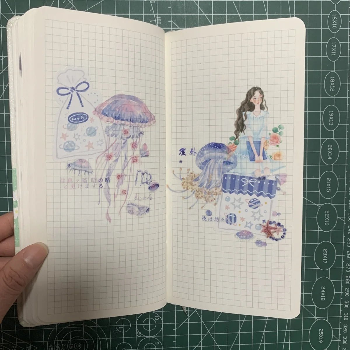 Weekly Planner Journal Notebook ‌Stylish Minimalist Cute Planning Diary Creative Portable Small Grid Notebooks Diary Stationery by Creative Vault Marketplace