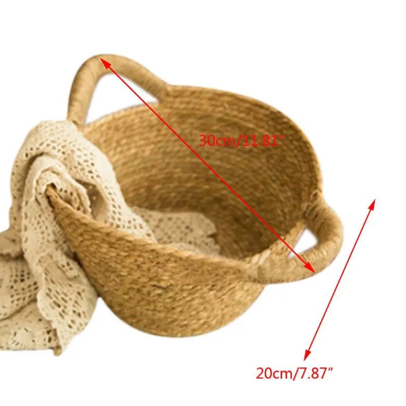 Newborn Photo Shooting Basket Children Baby Full Moon Photography Woven Baskets P31B by Creative Vault Marketplace