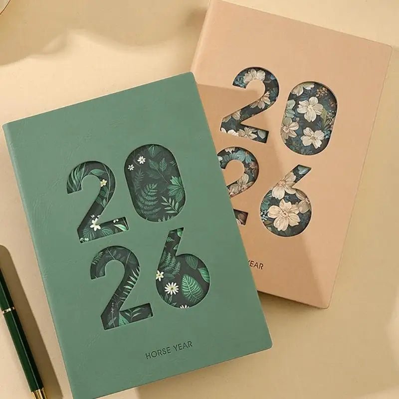 Y1UB 2026 Academic Planner Daily Journal with 400 Pages Softcover Leather Day Planner by Creative Vault Marketplace