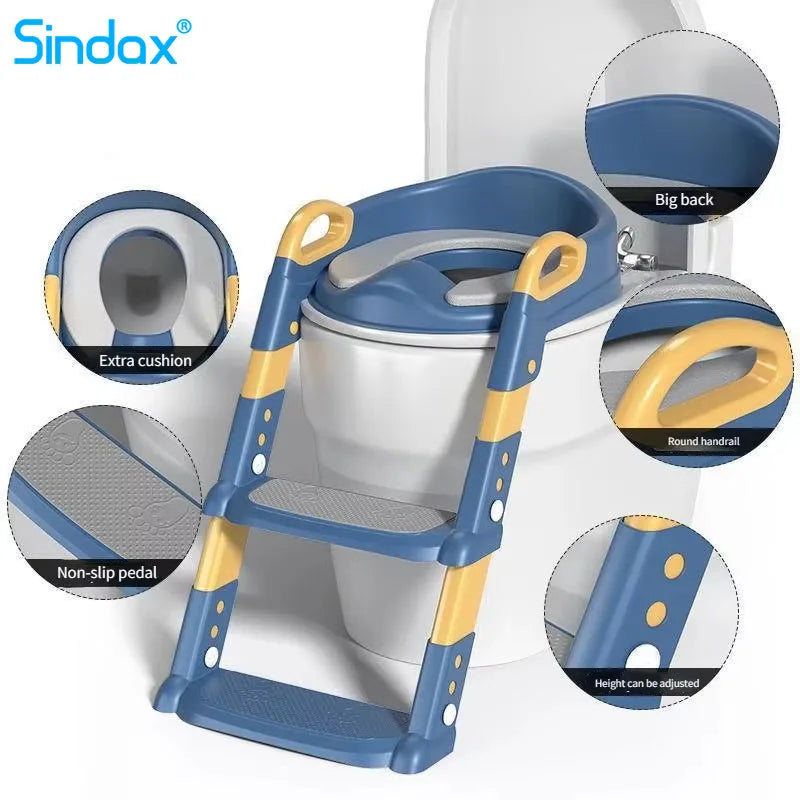 New Children's Toilet Stepped Baby Boys and Girls Toilet Training Foldable Foot Stool Toilet Seat Ring Stepped Assisted Tool by Creative Vault Marketplace